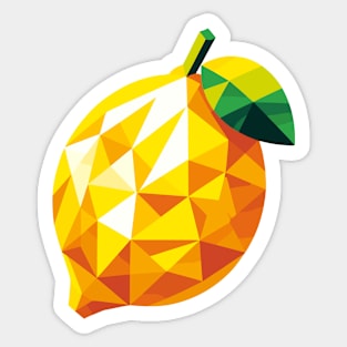 Abstract Geometric Lemon - Vivid Color Design Sticker